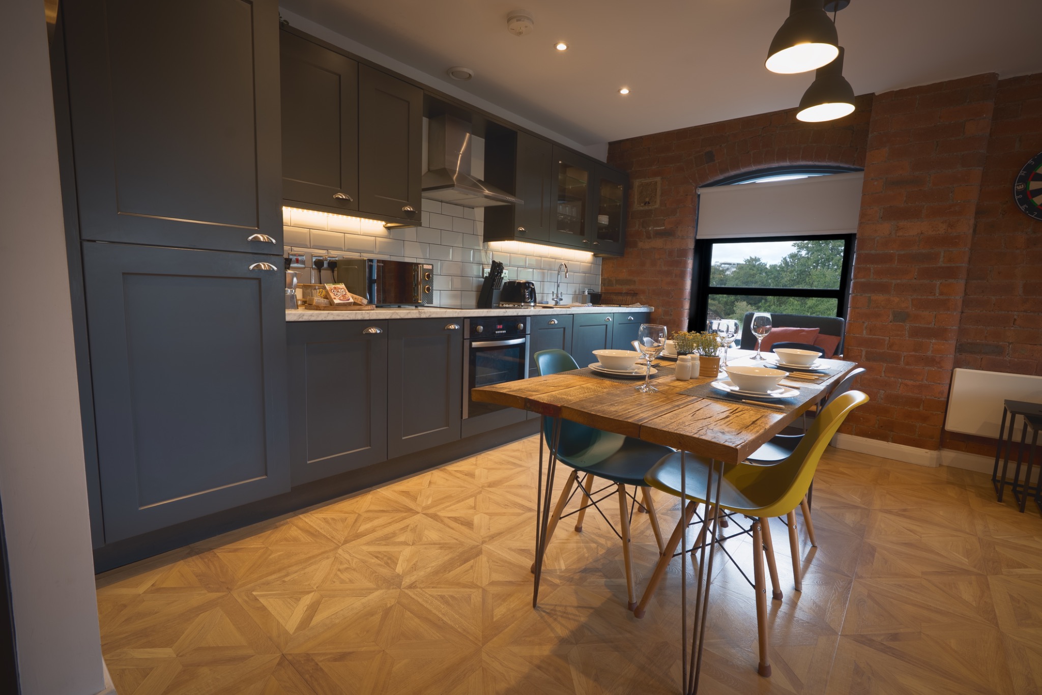 Kitchen and dining area