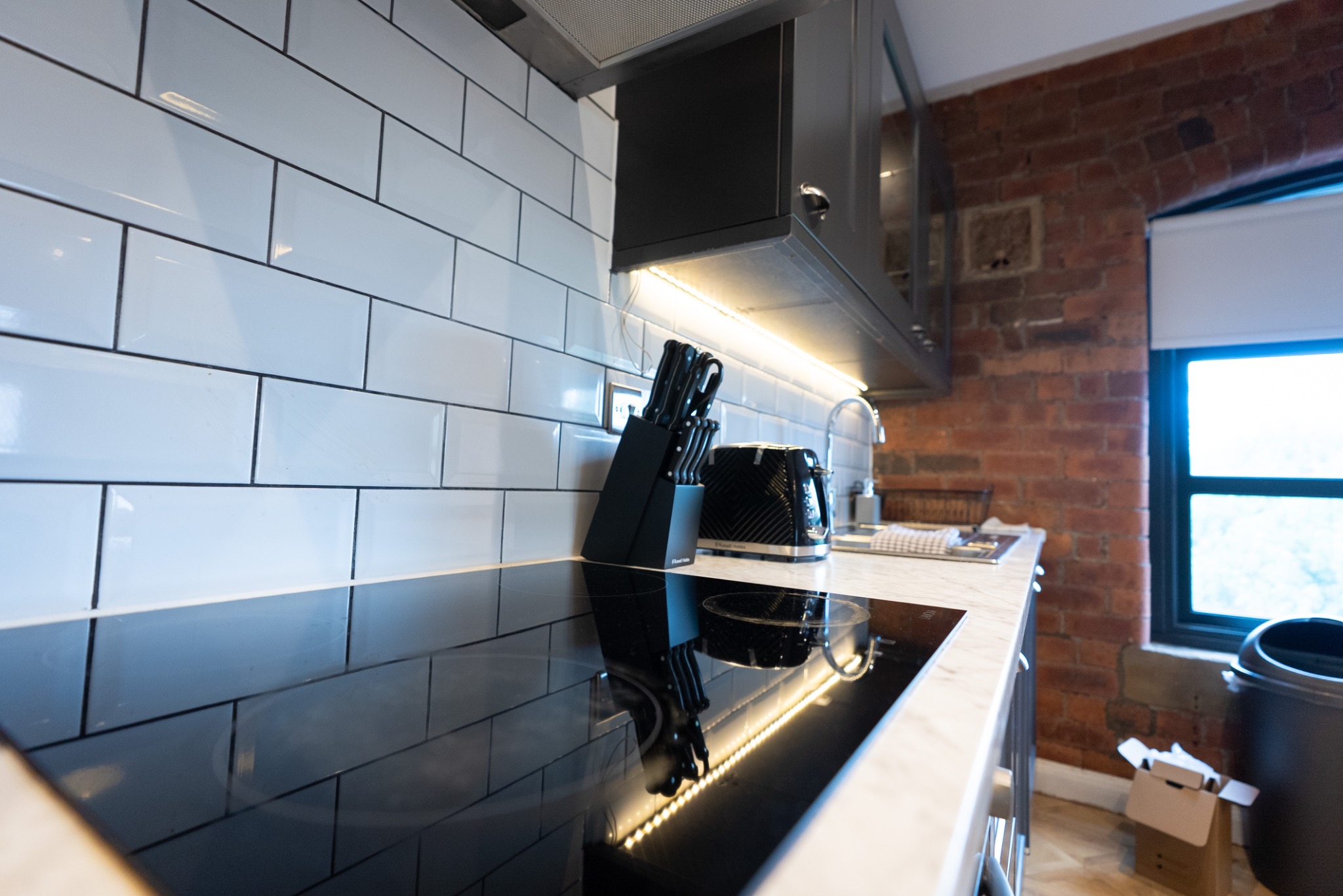 Kitchen worktop and hob